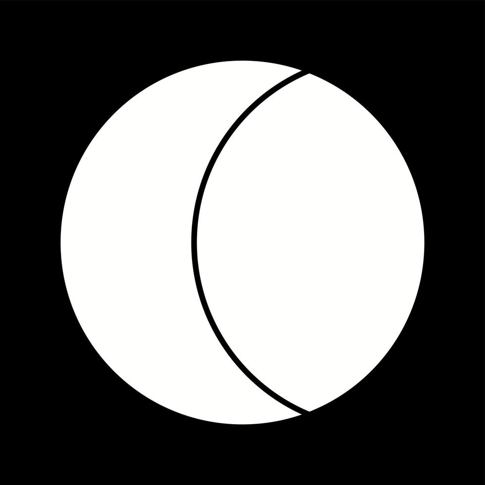 icono de glifo de vector de luna único
