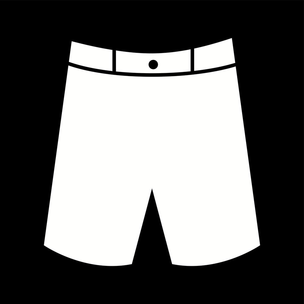 Unique Shorts Vector Glyph Icon