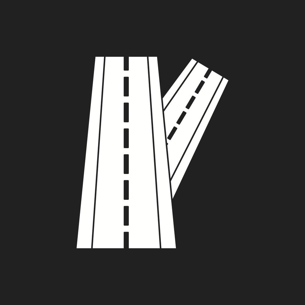 Beautiful Linked road Vector Glyph icon