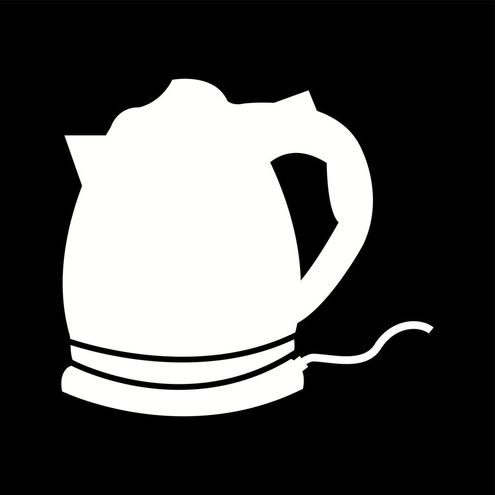 Unique Electric Kettle Glyph Vector Icon