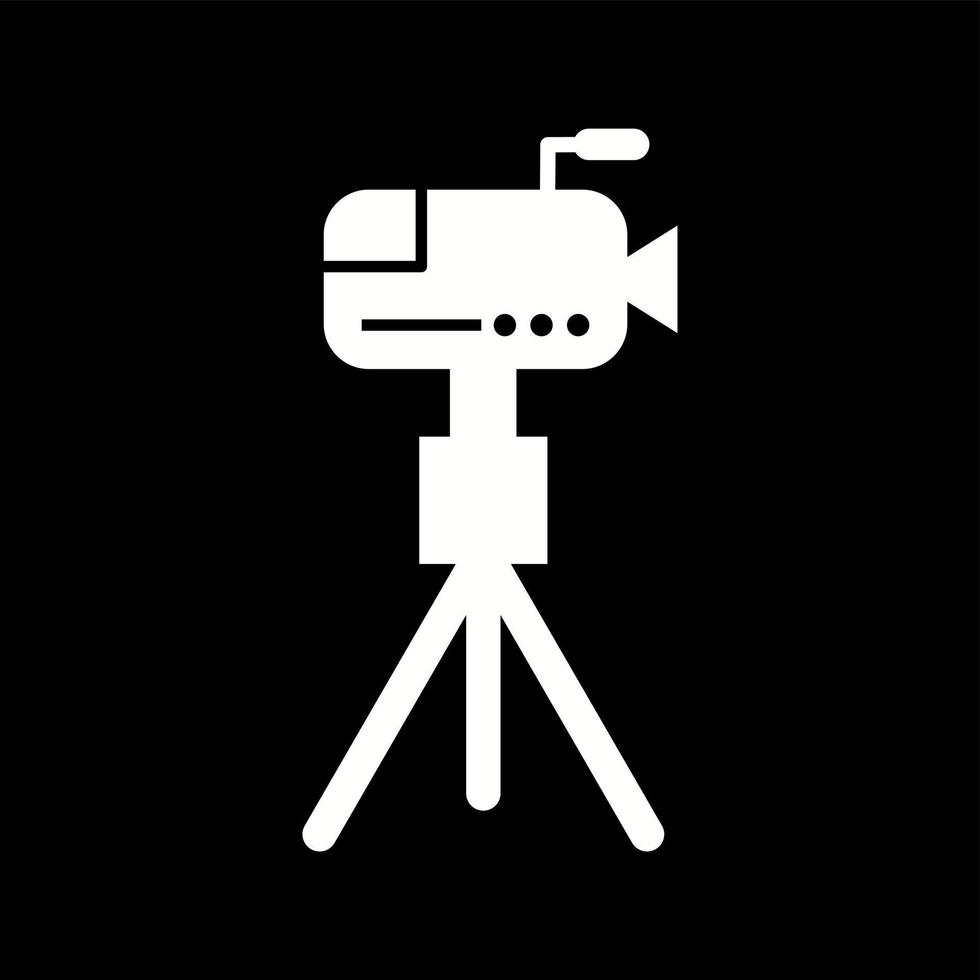 Unique News Camera Vector Glyph Icon
