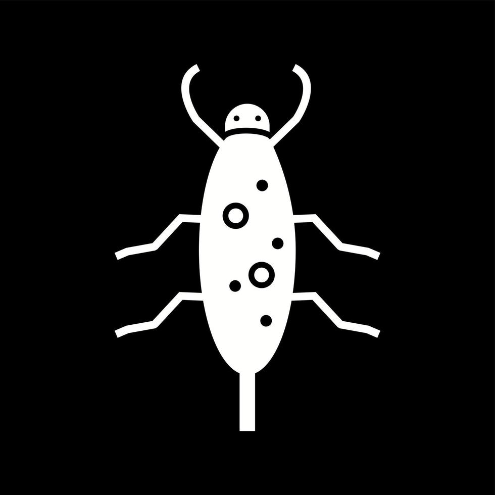 icono de glifo de vector de cucaracha único