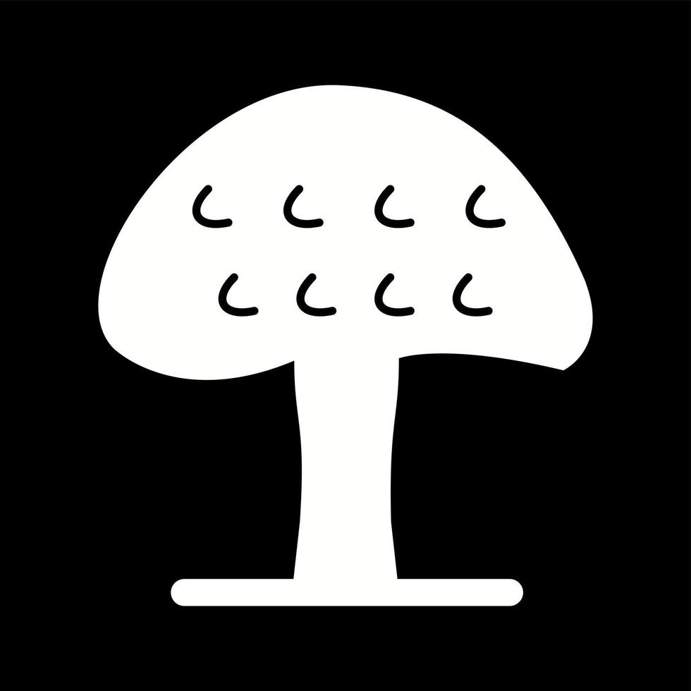 Unique Mushroom Vector Glyph Icon