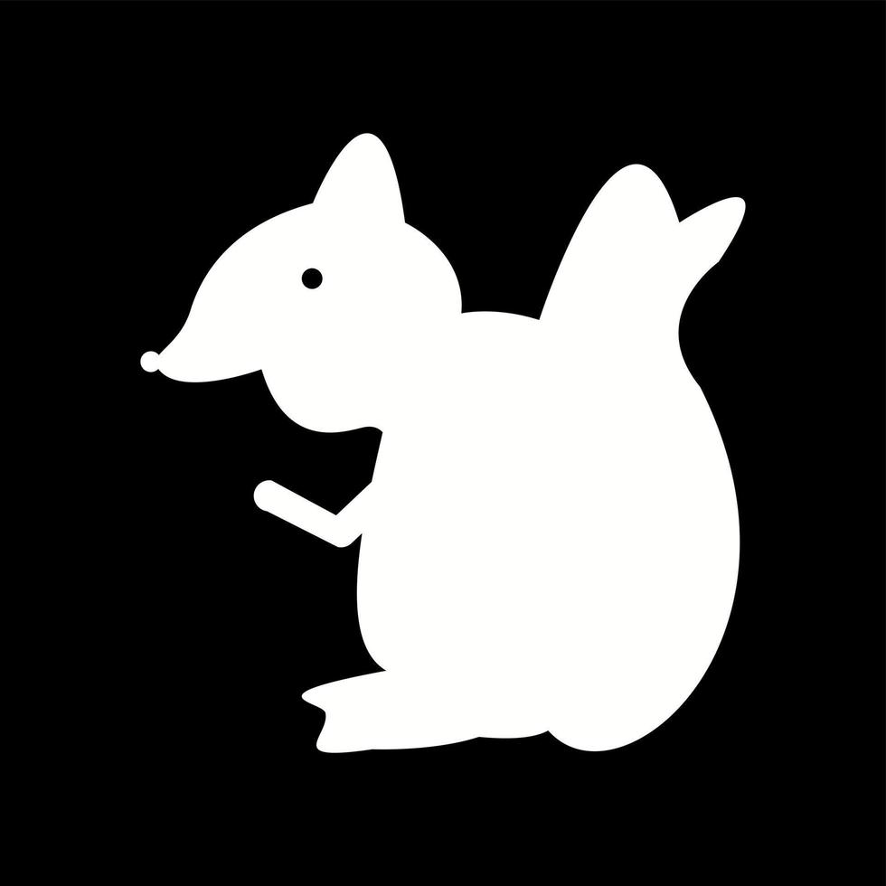 Unique Squirrel Vector Glyph Icon