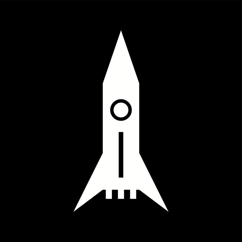 Unique Space Shuttle Vector Glyph Icon