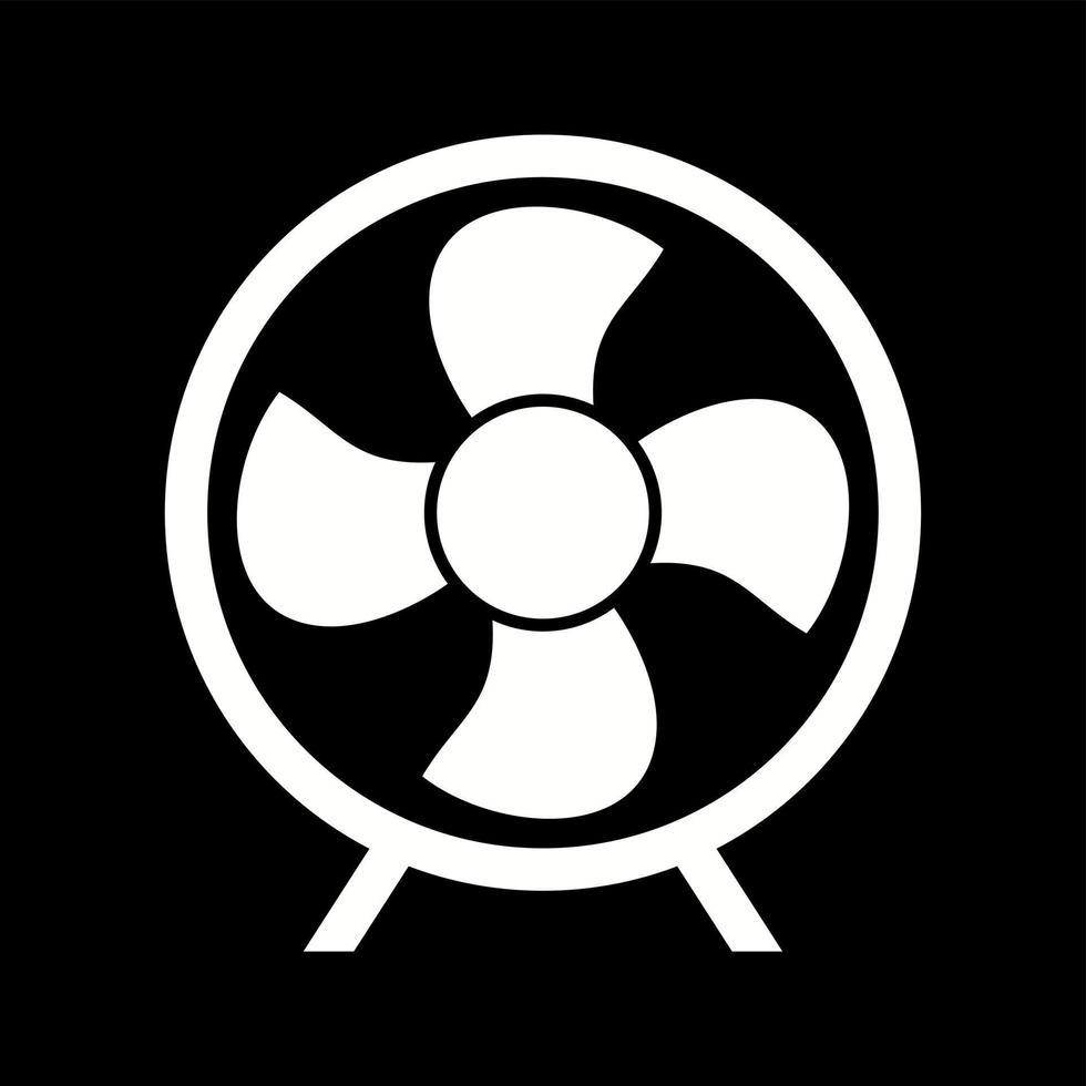 Unique Electric Fan Glyph Vector Icon
