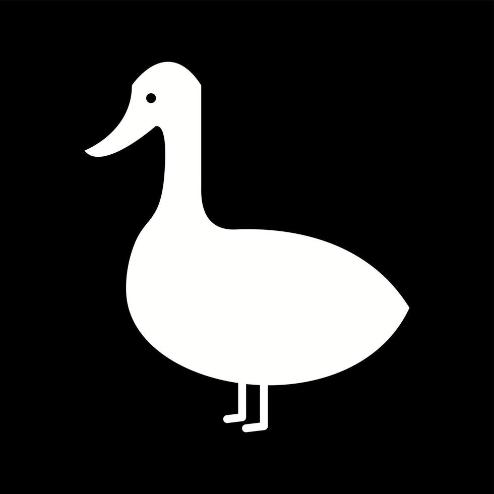 Unique Duck Vector Glyph Icon