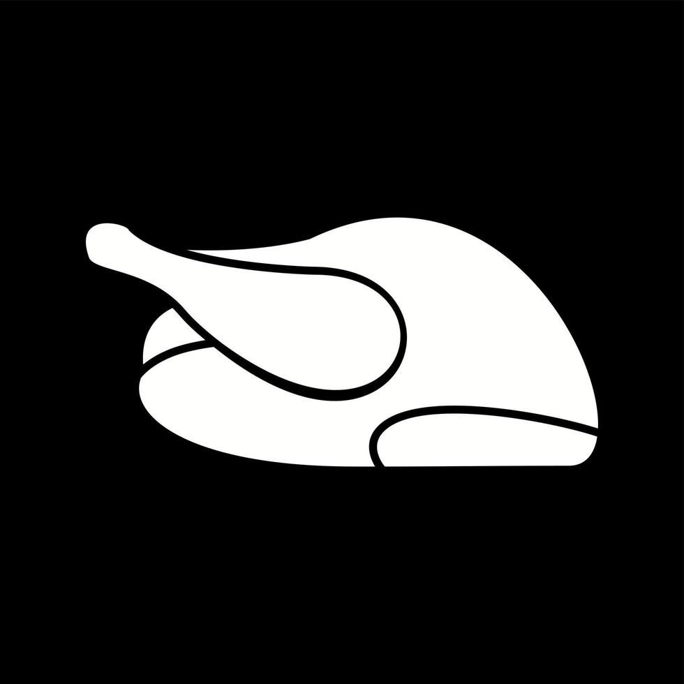 Unique Roasted Chicken Vector Glyph Icon