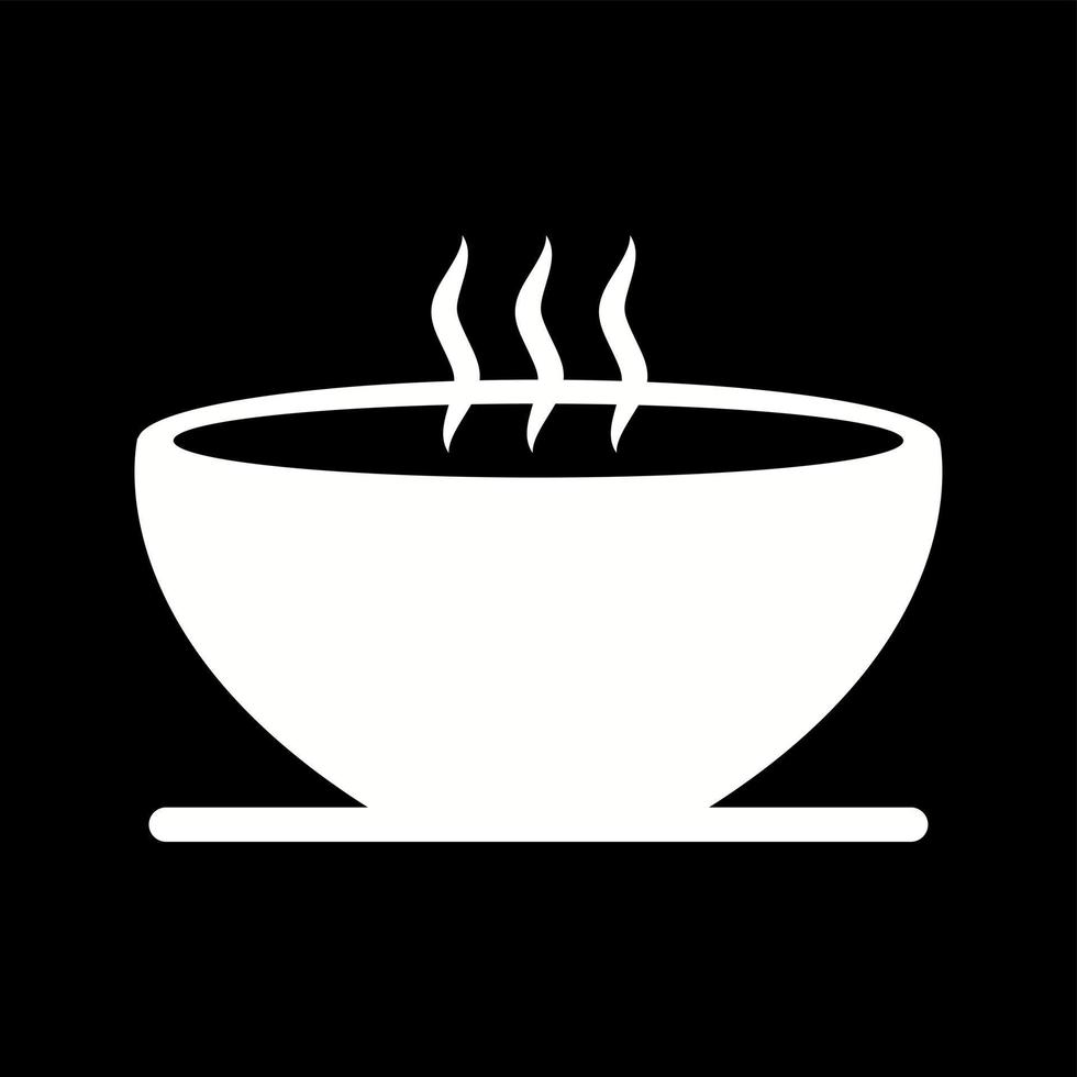 icono de glifo de vector de sopa caliente único