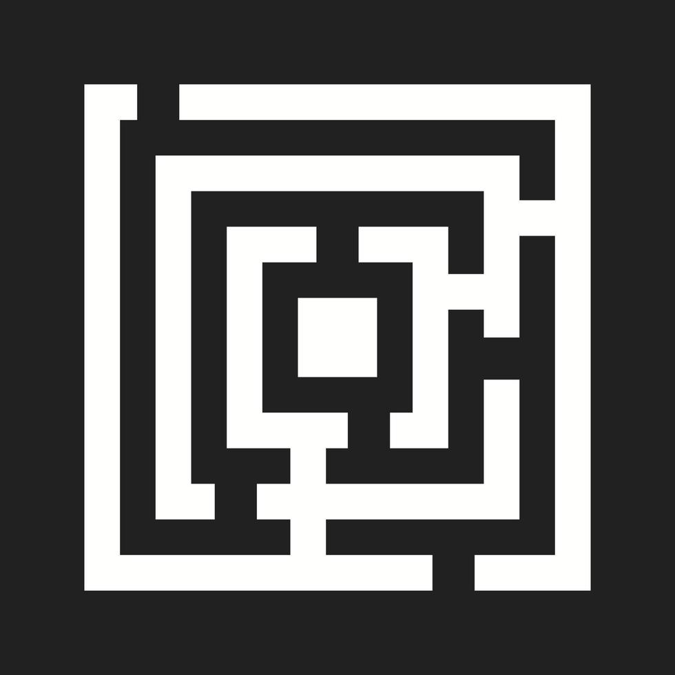 Beautiful Maze Vector Glyph icon