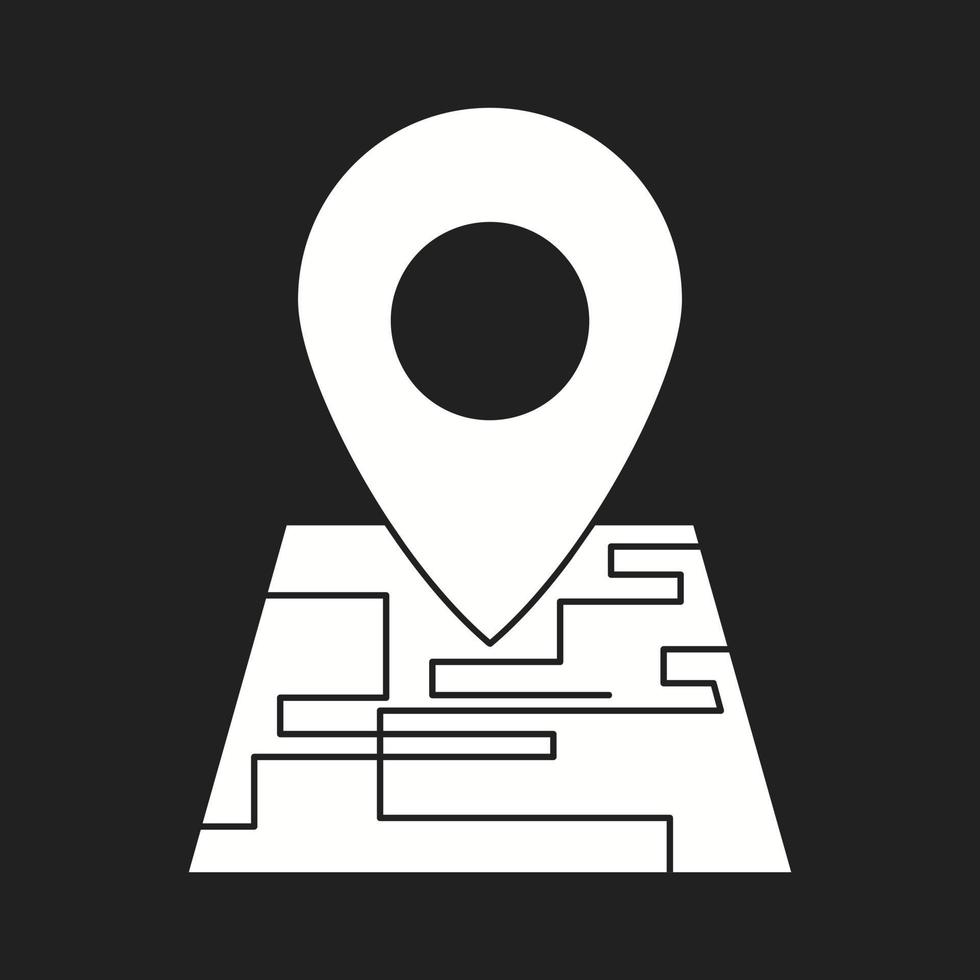 Beautiful Mark on maps Vector Glyph icon