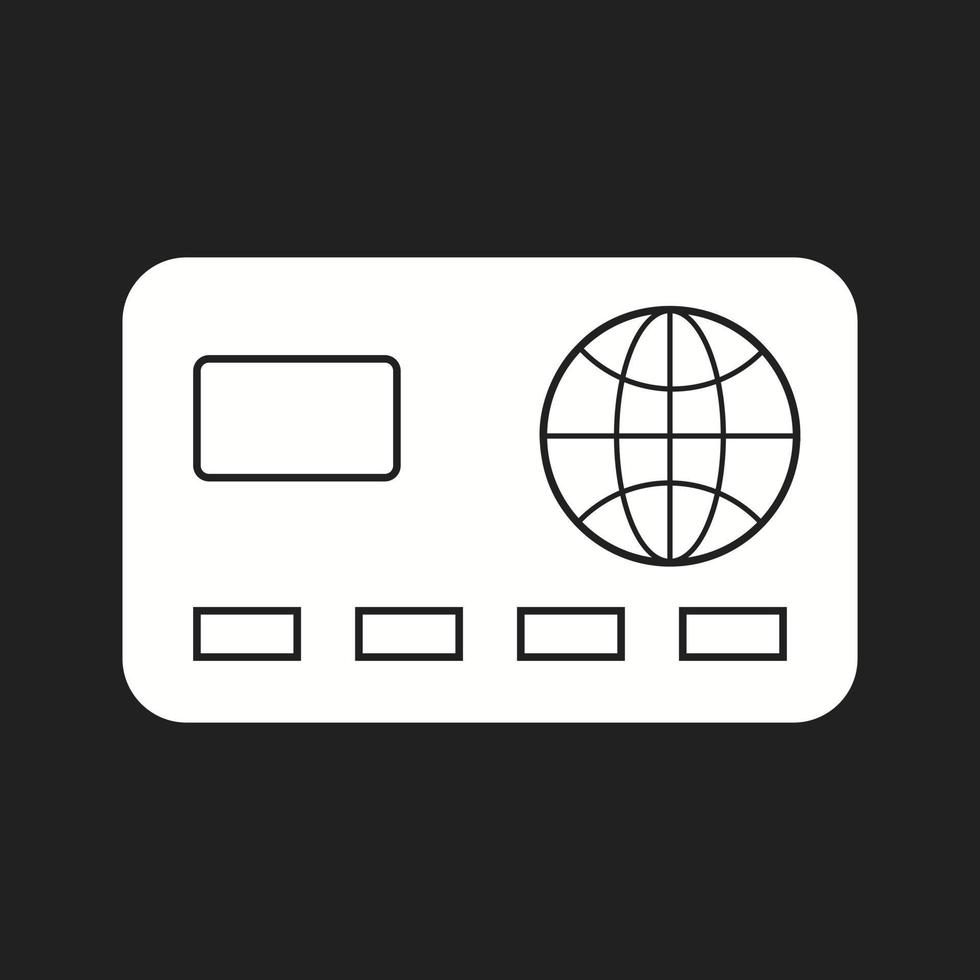 hermoso icono de glifo de vector de tarjeta de débito