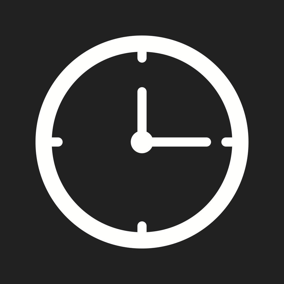 hermoso icono de glifo de vector de reloj