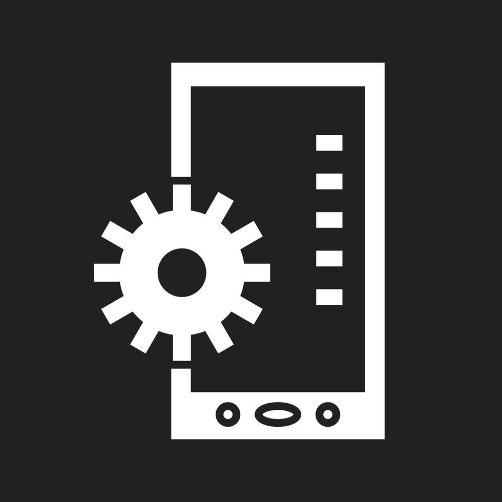 Beautiful mobile settings Vector Glyph ico