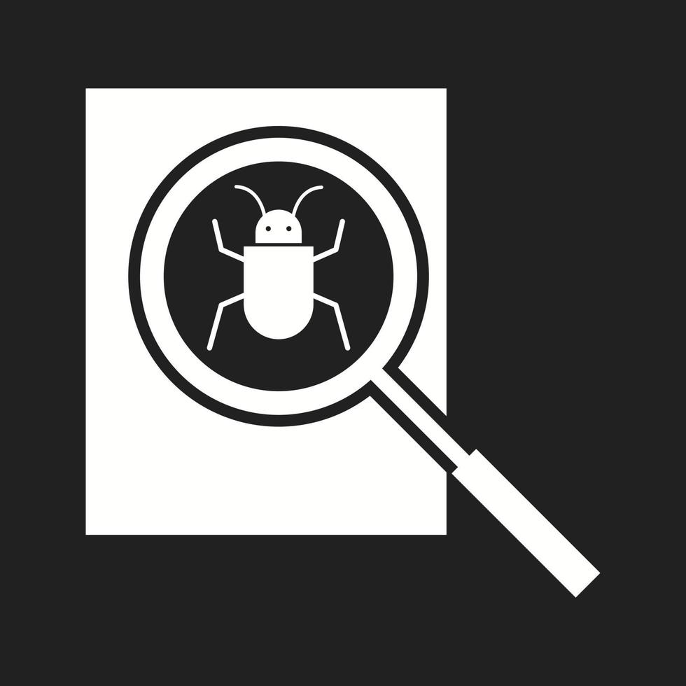 Beautiful Search bug Vector Glyph icon