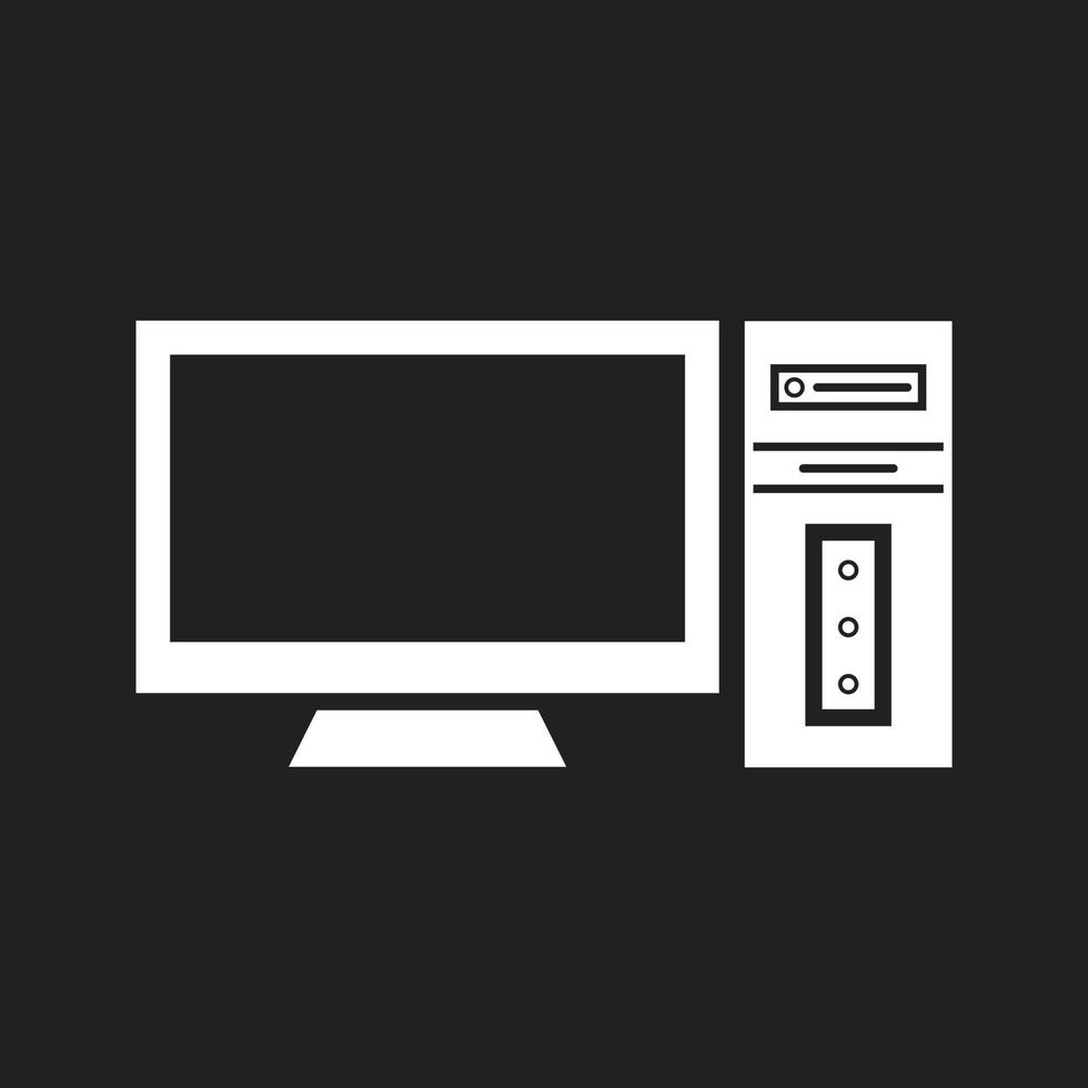 Beautiful Computer Vector Glyph icon