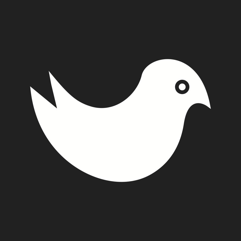 Beautiful Cutie bird Vector Glyph icon