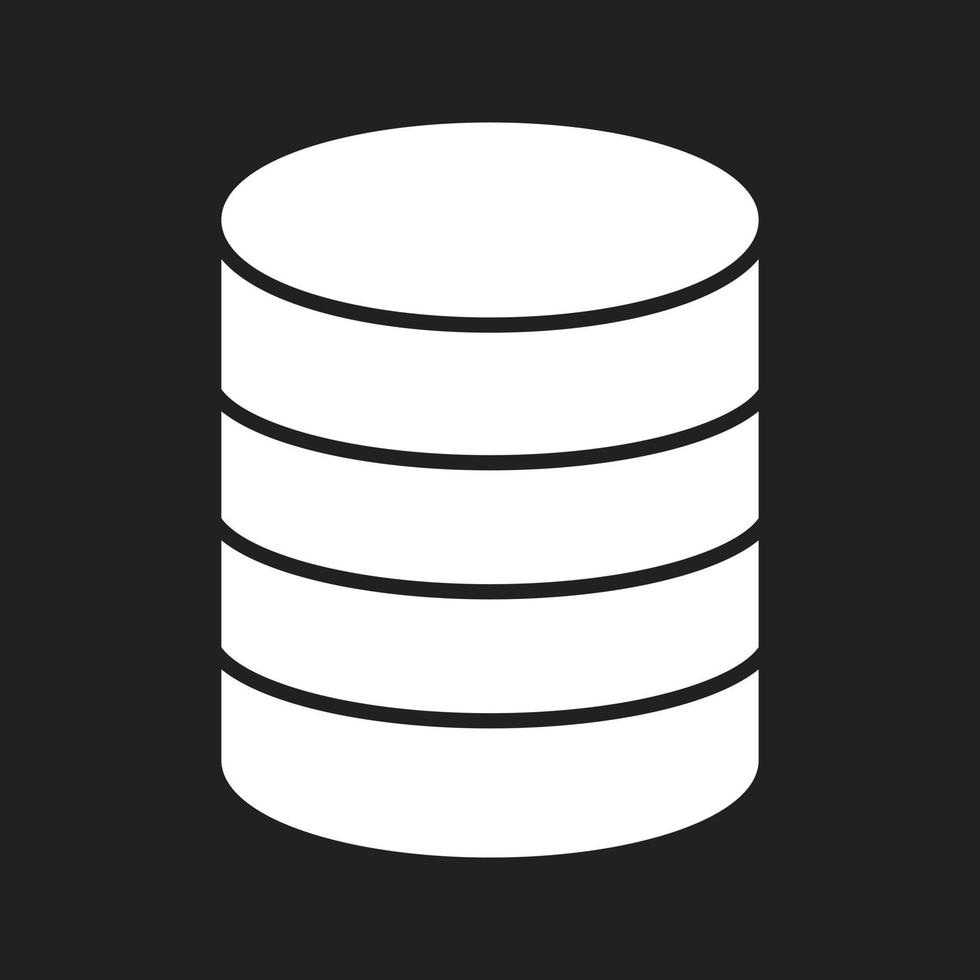 Beautiful Database Vector Glyph icon