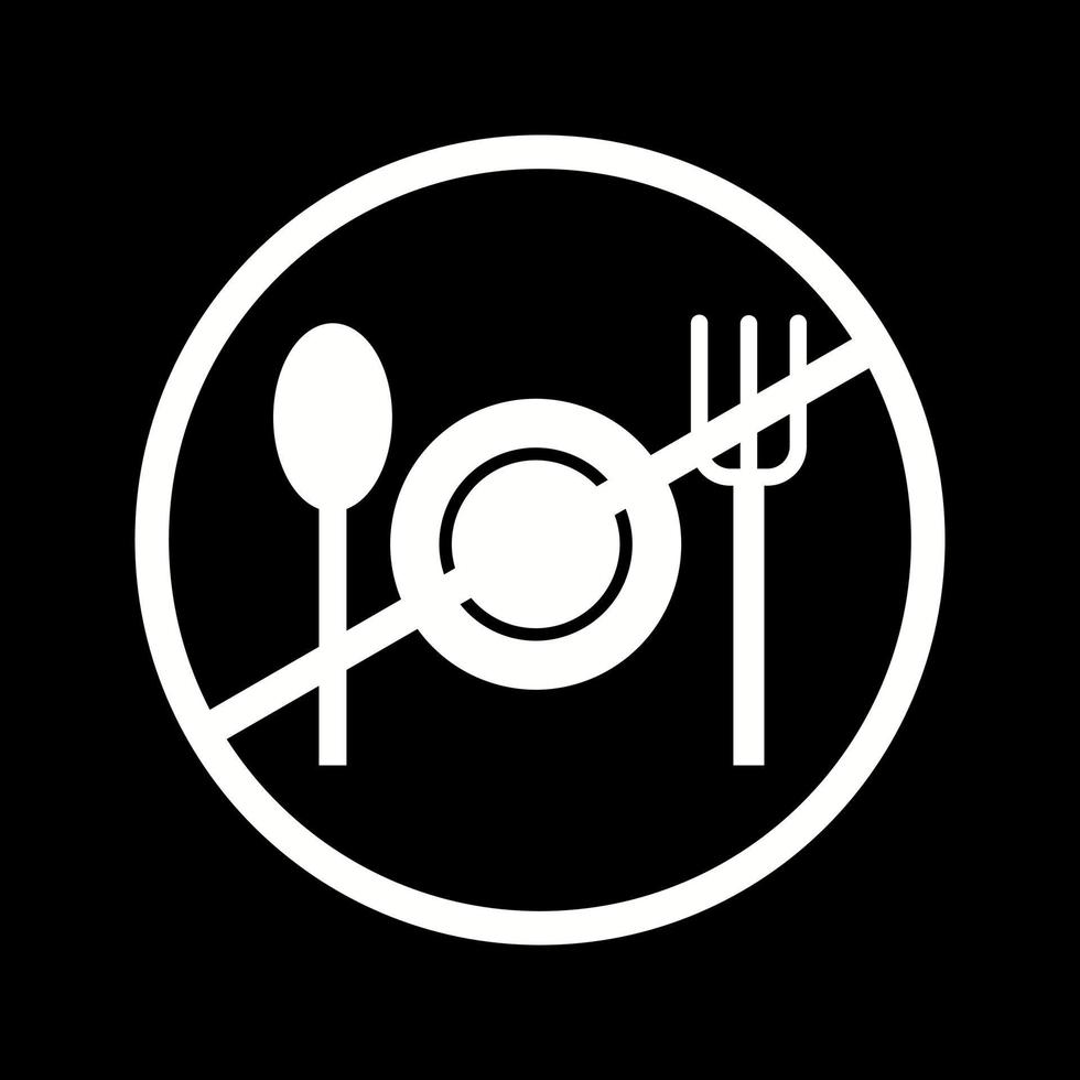 Beautiful Fasting Glyph Vector Icon