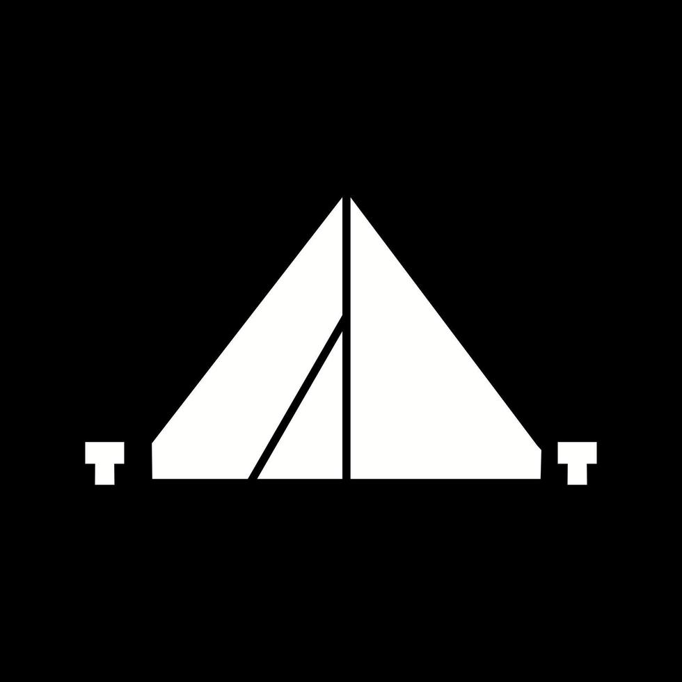 Beautiful Camping Glyph Vector Icon