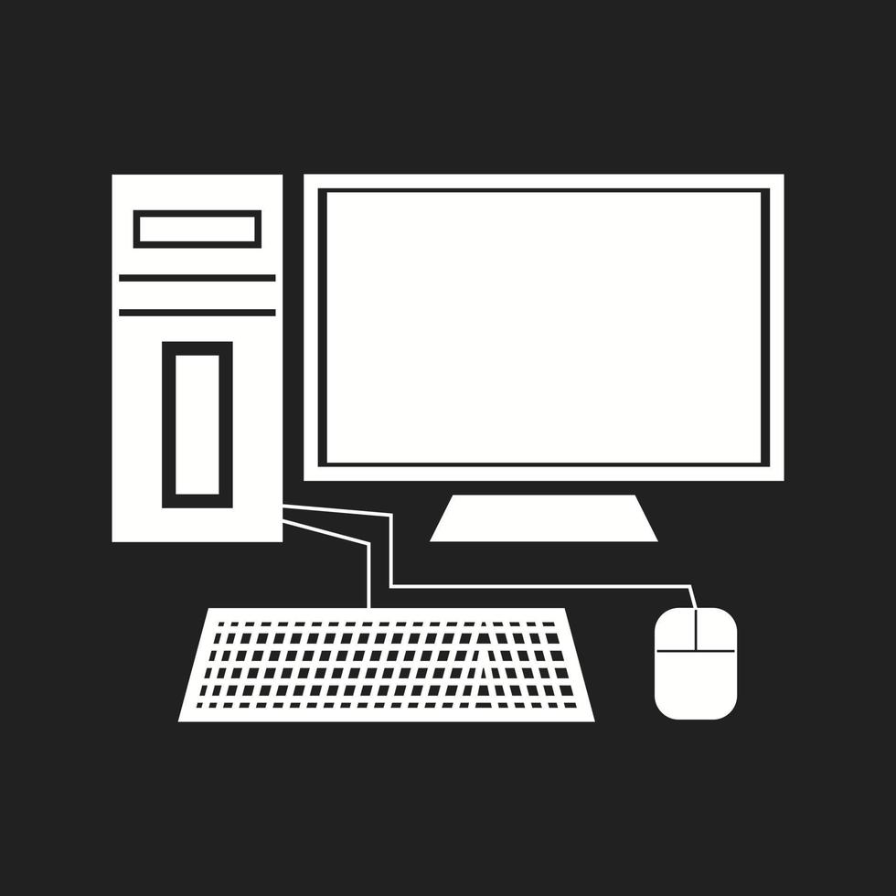 Beautiful Computer Vector Glyph icon