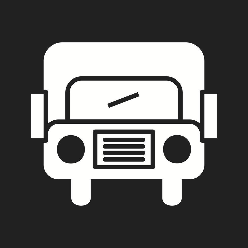 Beautiful School bus Vector Glyph Icon