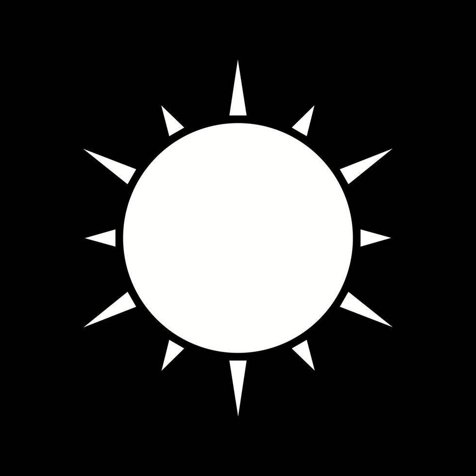 Beautiful Sun Glyph Vector Icon