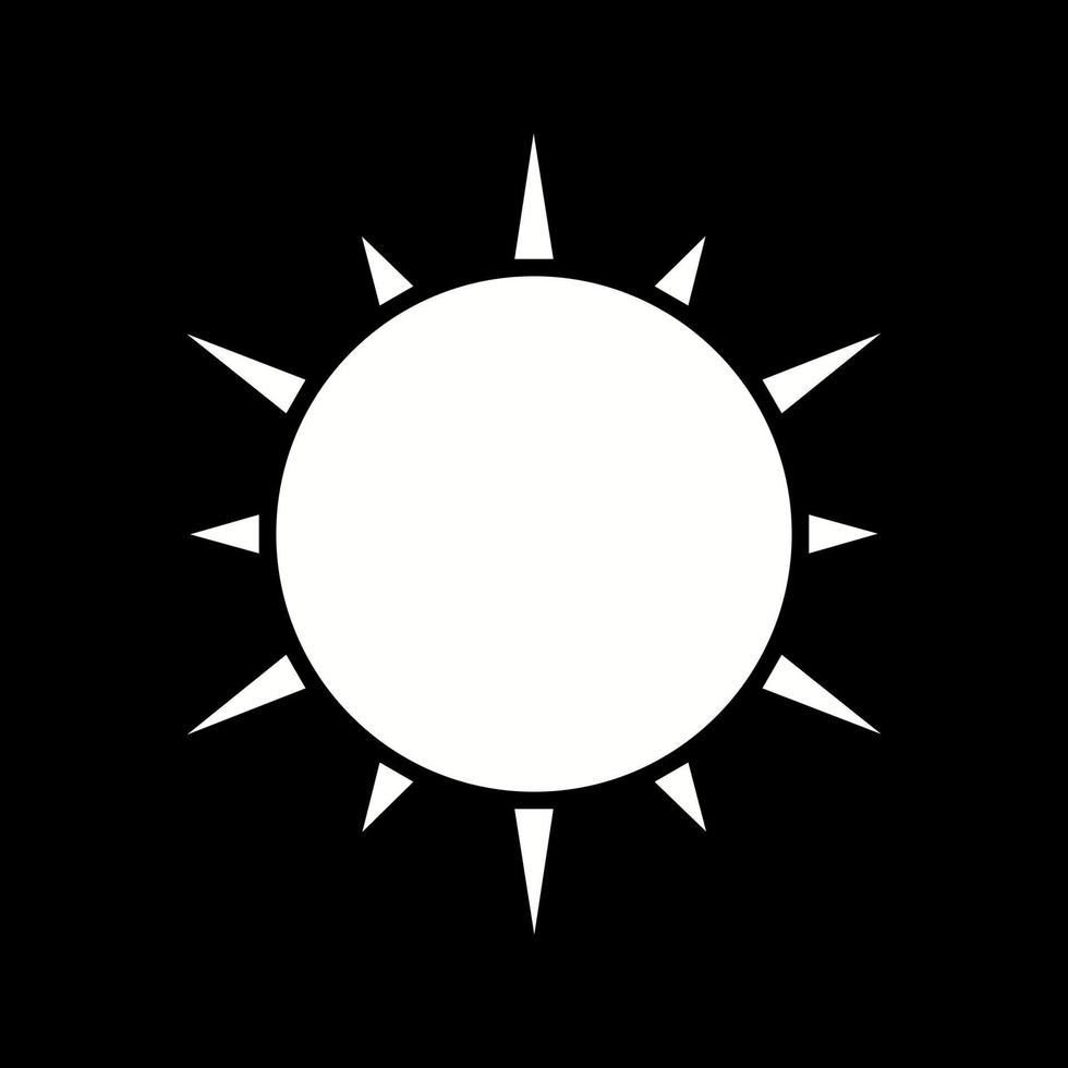 Beautiful Sun Glyph Vector Icon
