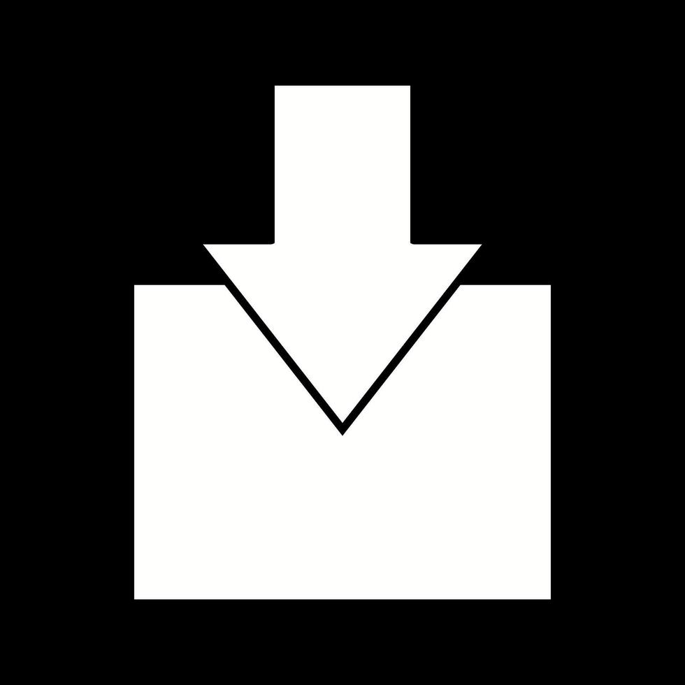 Beautiful Download Glyph Vector Icon