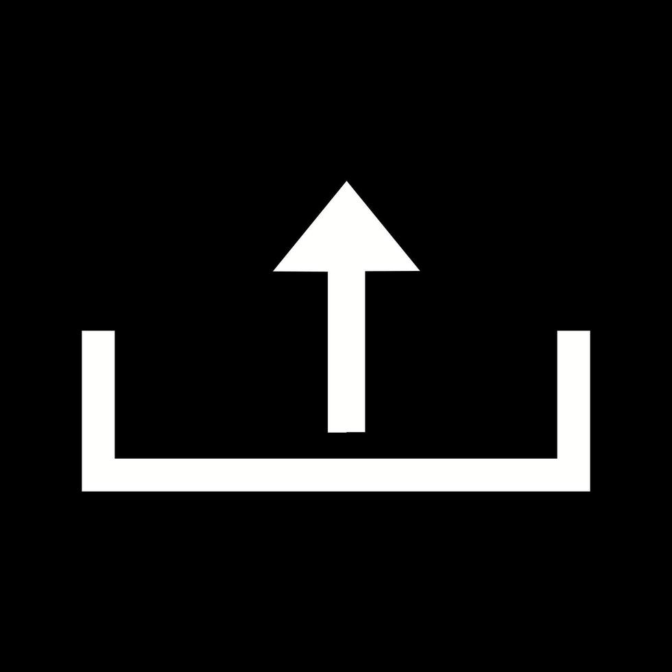 Beautiful Upload Glyph Vector Icon