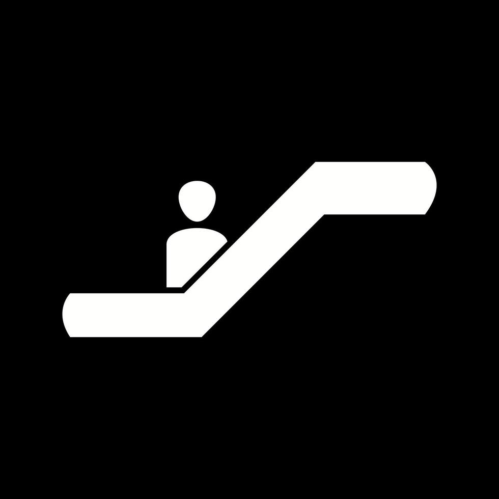 Beautiful escalator Glyph Vector Icon