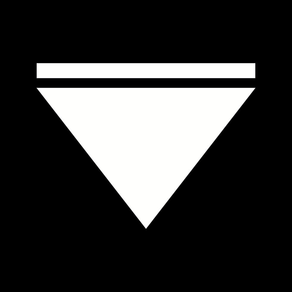 Beautiful Arrow Down Glyph Vector Icon