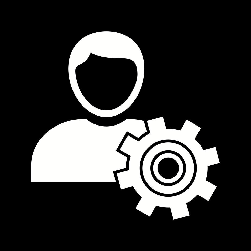 Beautiful Profile Settings Glyph Vector Icon