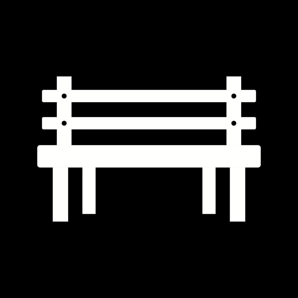 Beautiful Bench Glyph Vector Icon