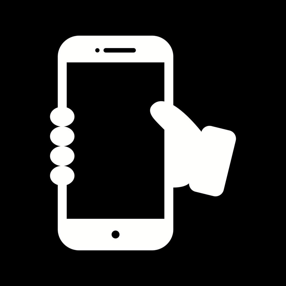 Beautiful Holding Phone Glyph Vector Icon