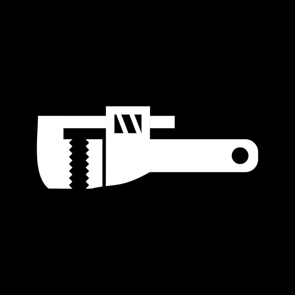 Beautiful Wrench Glyph Vector Icon