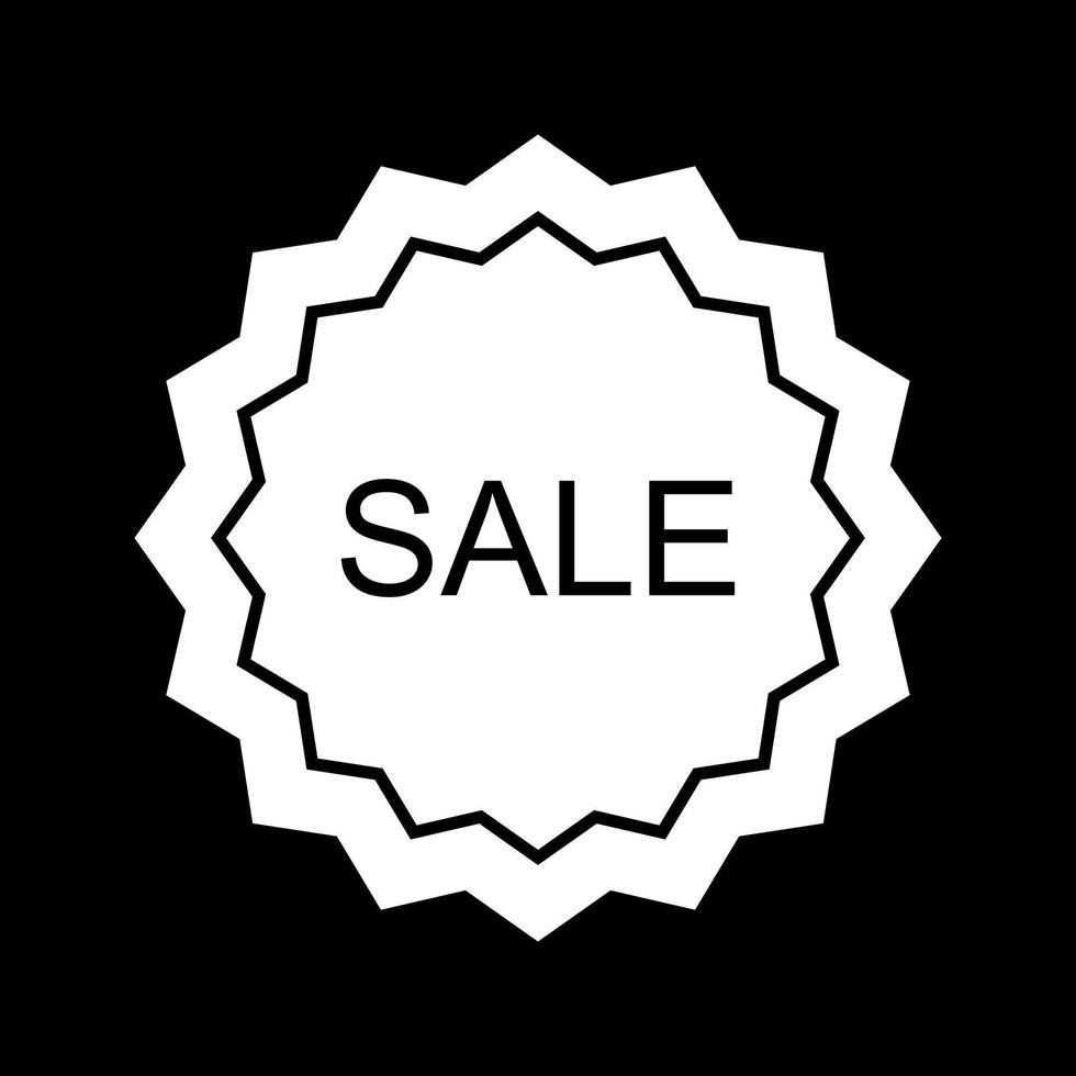 Beautiful Sale Tag Glyph Vector Icon