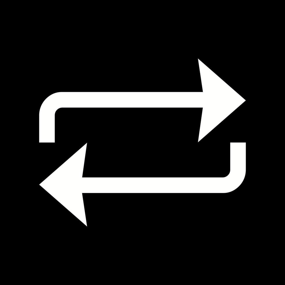 Beautiful Repeat Glyph Vector Icon