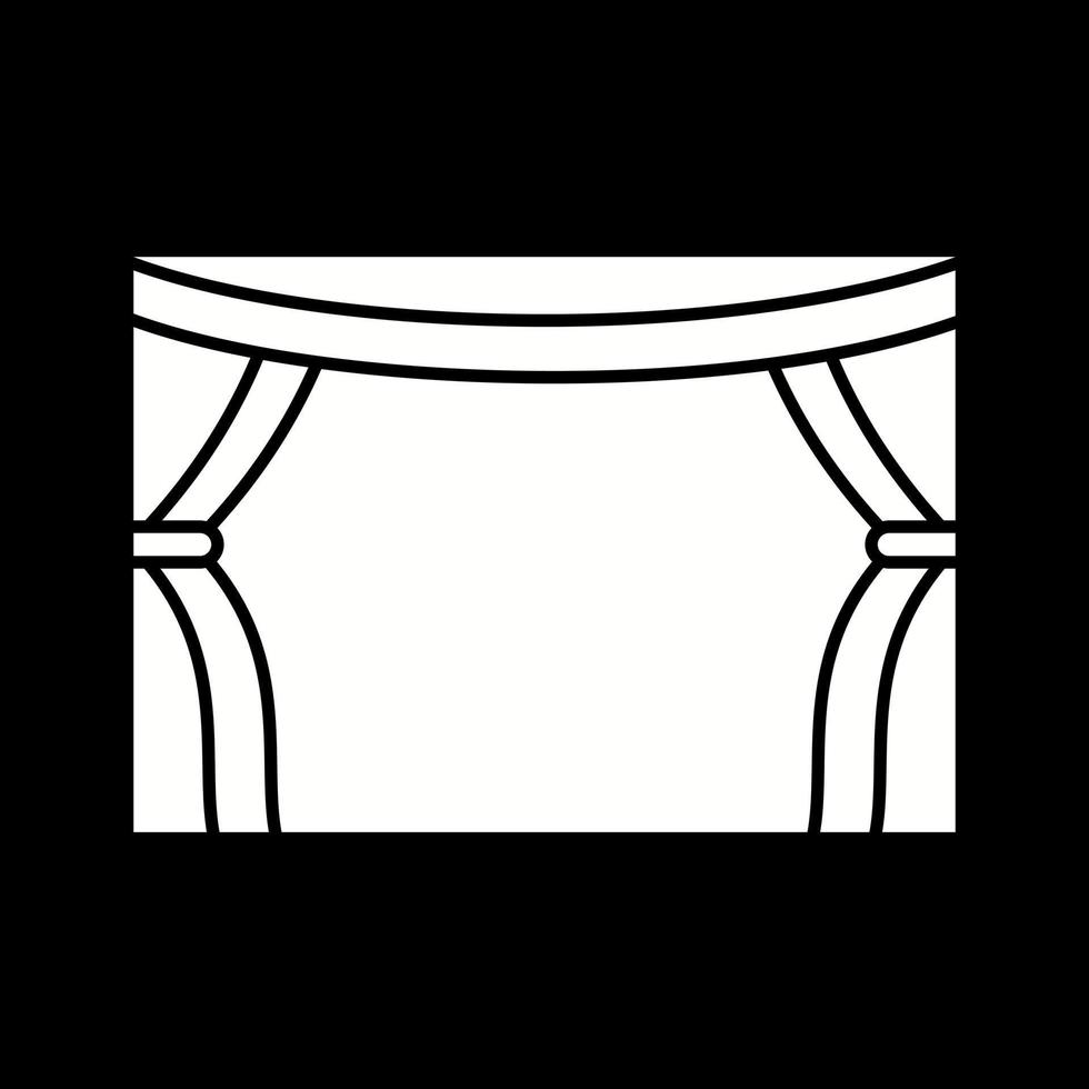 Beautiful Cinema Hall Glyph Vector Icon