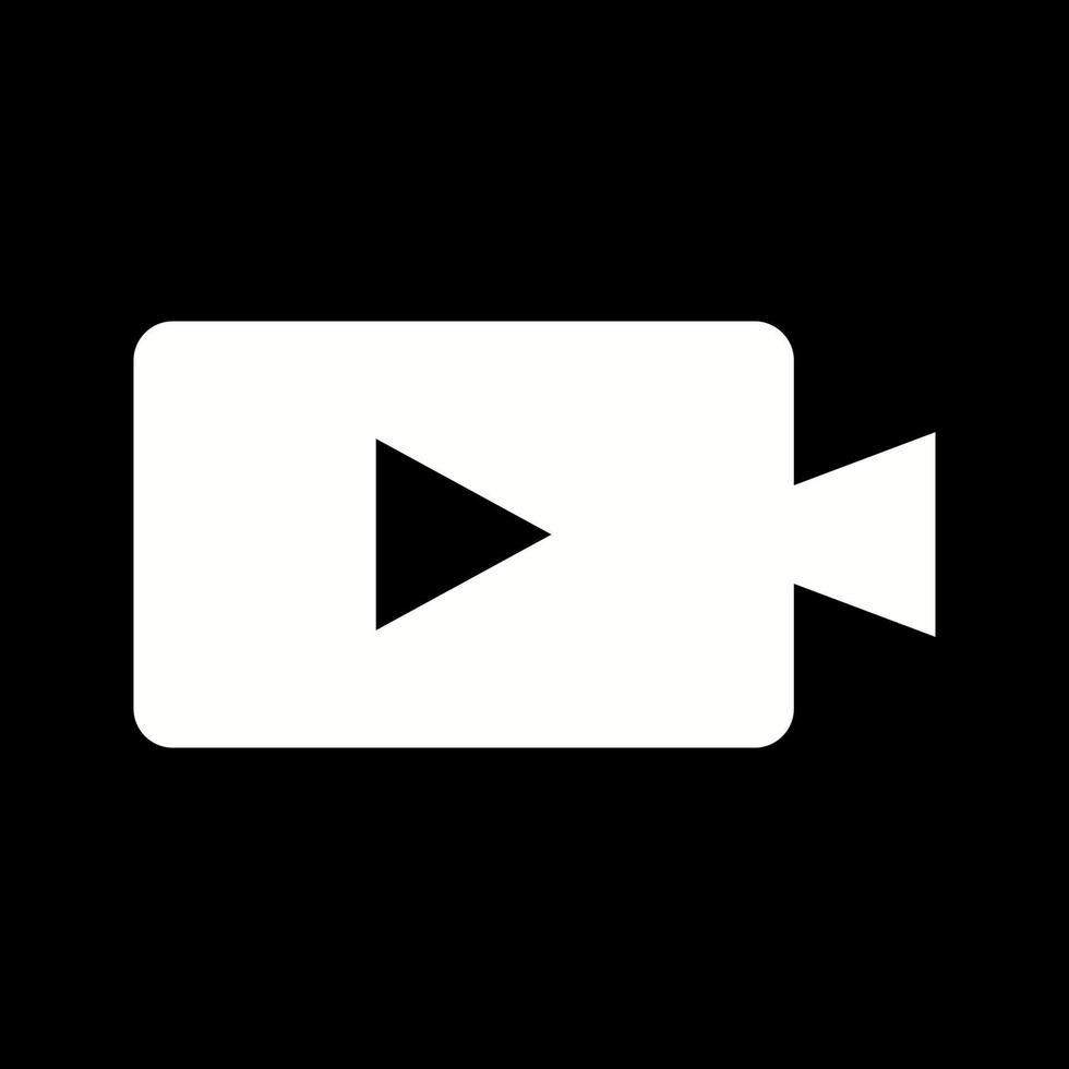 Beautiful Video Camera Glyph Vector Icon