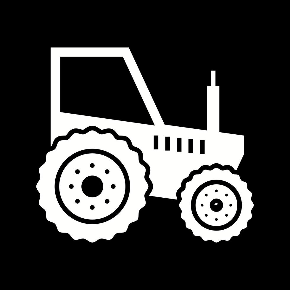 Beautiful Tractor Glyph Vector Icon