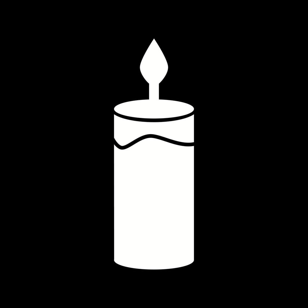 Beautiful Candle Glyph Vector Icon