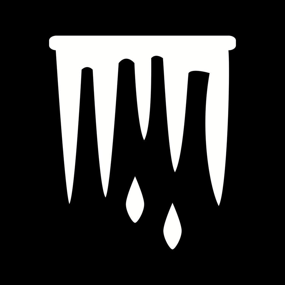 Beautiful Icicle Glyph Vector Icon
