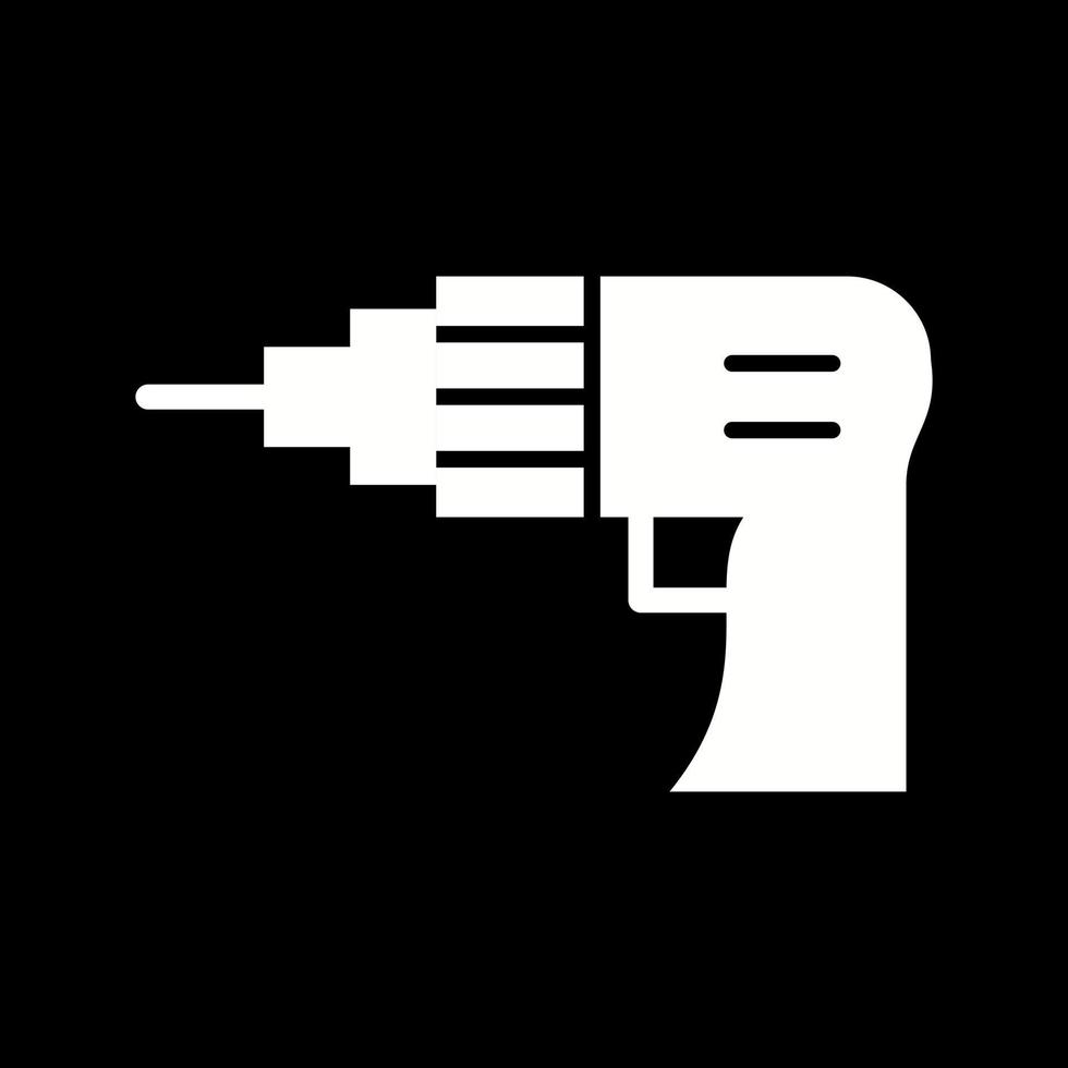 Beautiful Drill Machine Glyph Vector Icon