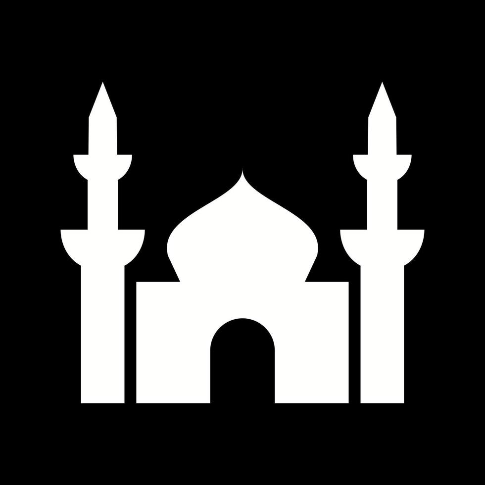 Beautiful Mosque Glyph Vector Icon