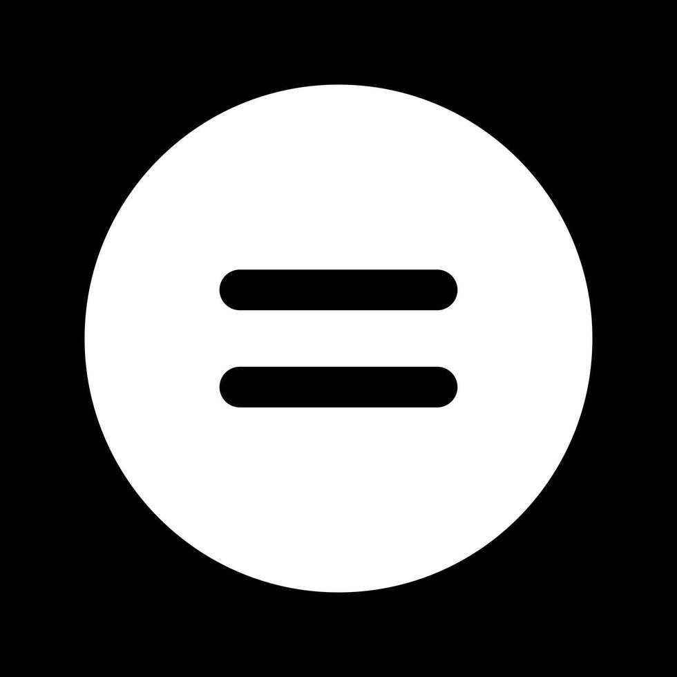 Beautiful Equal to Symbol Glyph Vector Icon