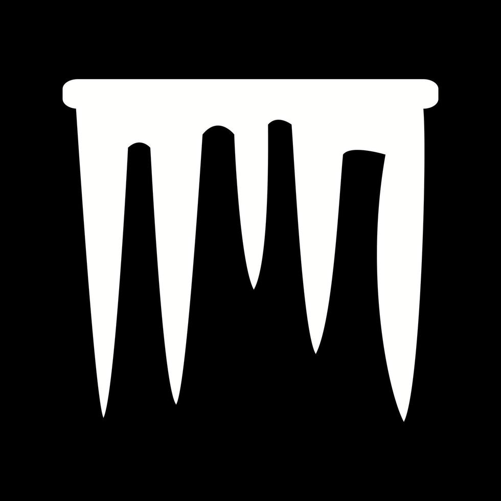 Beautiful Icicle Glyph Vector Icon