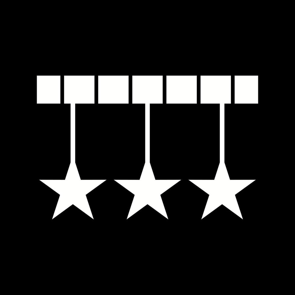 Beautiful Three Stars Glyph Vector Icon