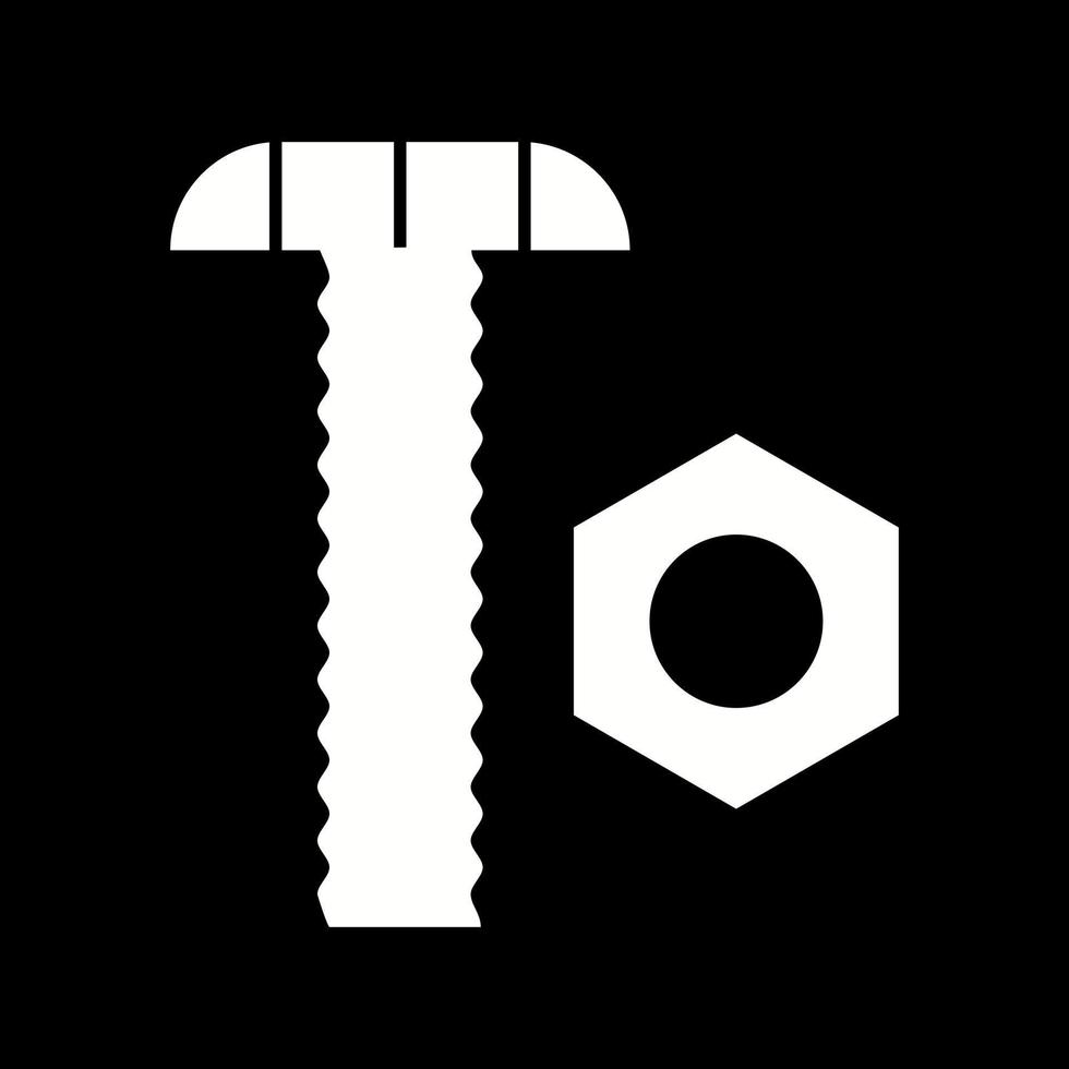 Beautiful Nut and bolt Glyph Vector Icon