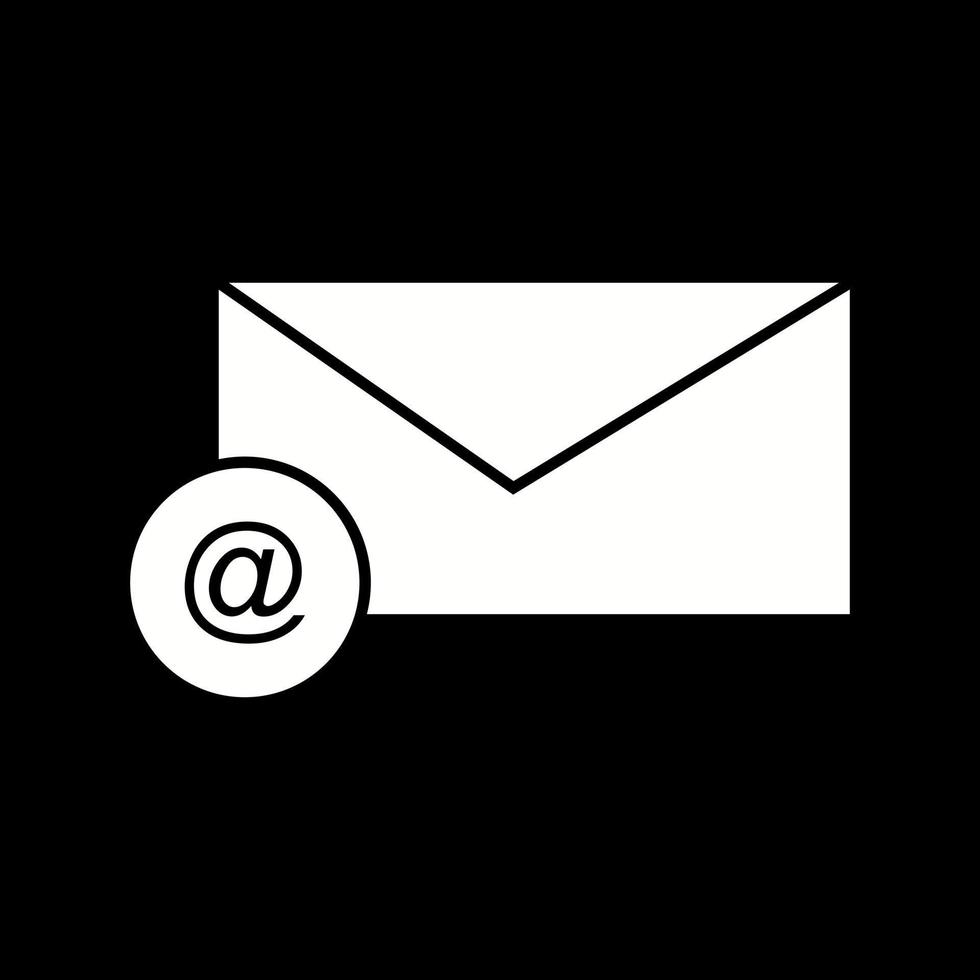 Beautiful E mail Glyph Vector Icon